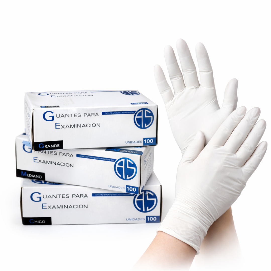 Guantes de Latex reforzados x100 unidades - Caja