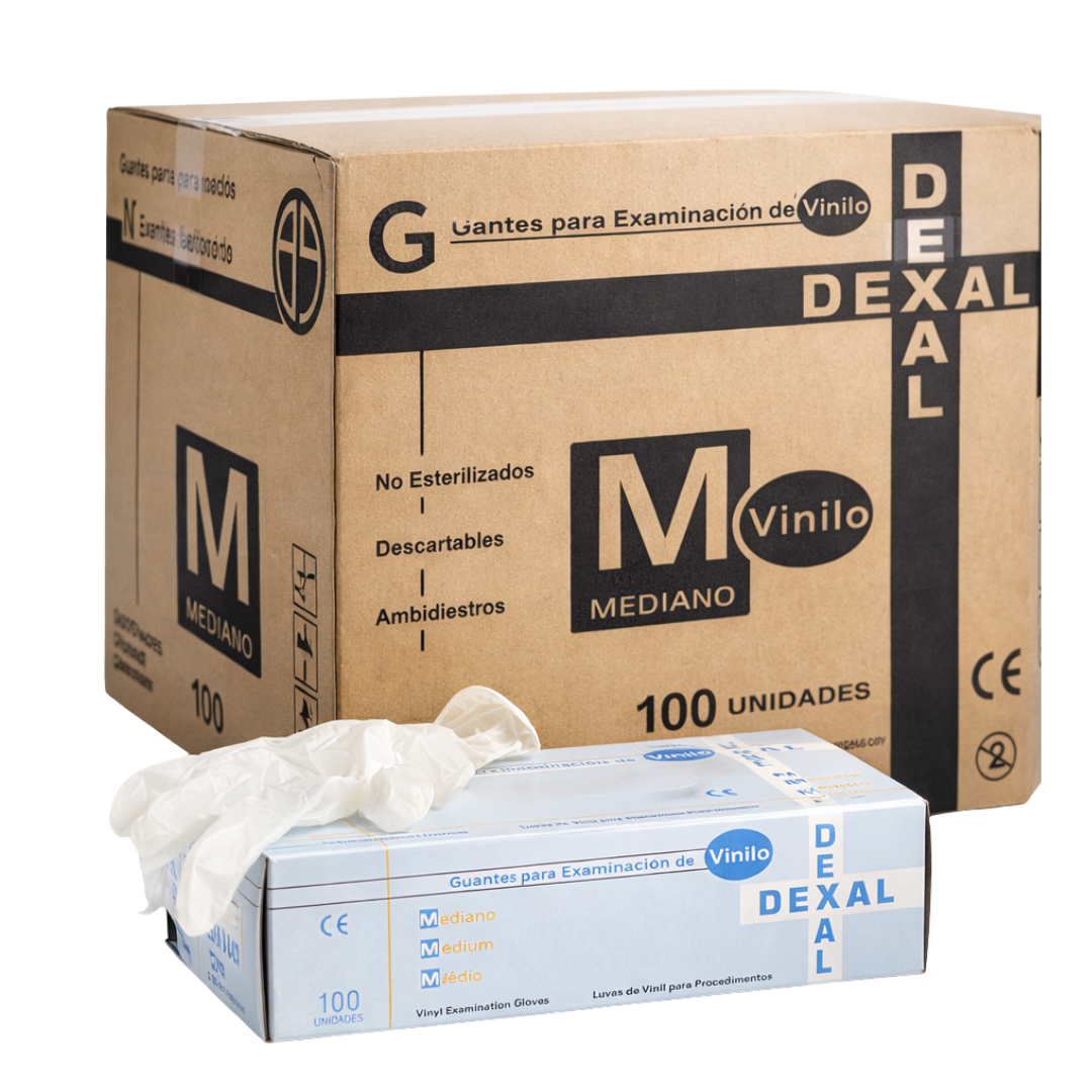 Guantes descartables vinilo reforzado x1000 unidades - Bulto